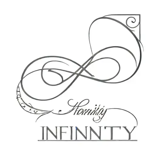 infinity symbol name written tattoo design idea