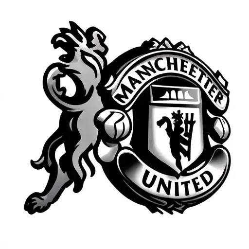 Manchester United logo tattoo design idea