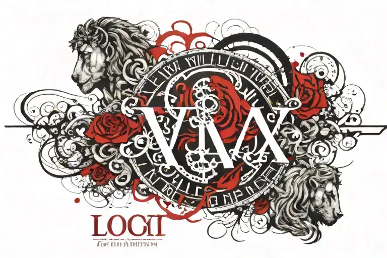 son and daughters names and birth dates in roman numerals with quote we will rise and rise again, until Lambs become Lio tattoo design idea