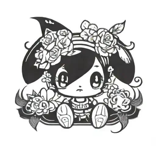 mymelody kuromi tattoo design idea