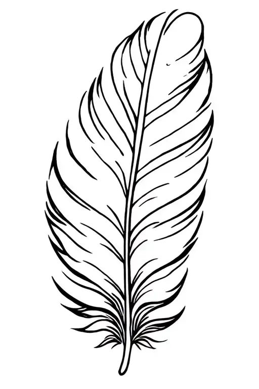 Mountains and Turkey Feather transforming tattoo design idea
