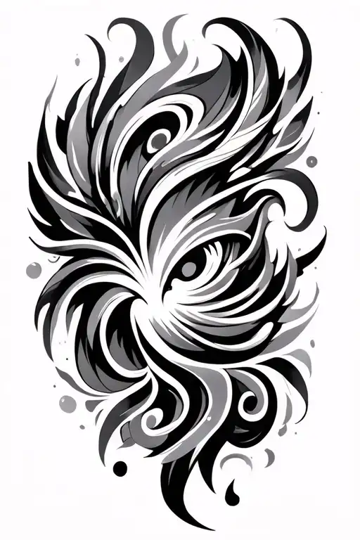 neotribal style tattoo design idea
