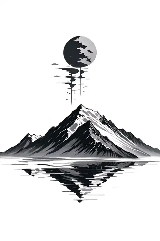 Kilimanjaro mountain tattoo design idea