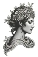 persephone greek goddess tattoo design idea