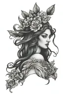 persephone greek goddess tattoo design idea