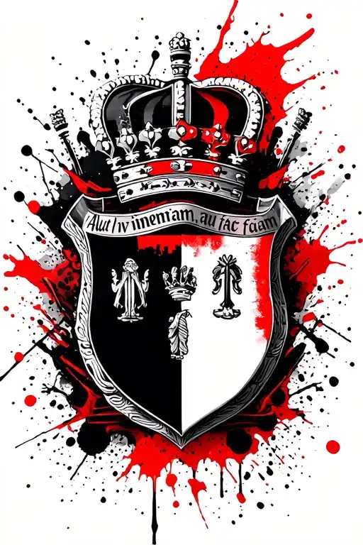 "Aut viam inveniam, aut faciam." coat of arms royalty heraldry tattoo design idea