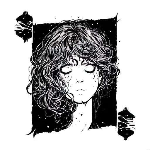 depressed Minimalist tattoo design idea