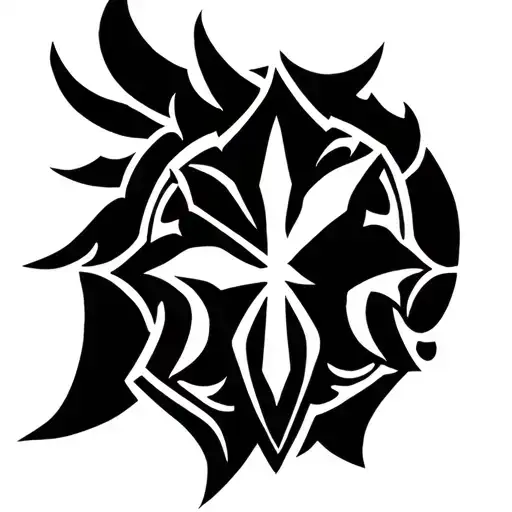 Spartan shield tattoo design idea