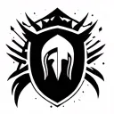 Spartan shield tattoo design idea