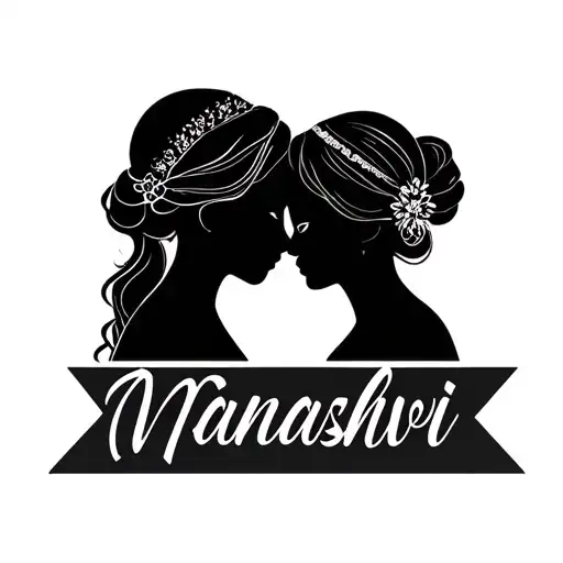 I have two daughters 1 Vipashvi and 2 Manashvi I want tattoo which includes both name. Name art tattoo design idea