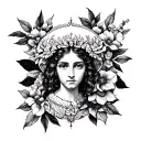Renaissance art style tattoo design idea