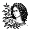 Renaissance art style tattoo design idea