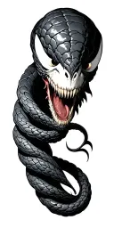 venom snake twisted tattoo design idea