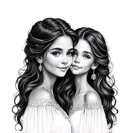 matching tattoo for mother and daughter that isn't to fine line but not to detailed  tattoo design idea