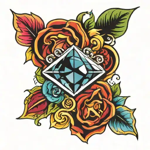 3 birthstones incorporated into the design tattoo design idea
