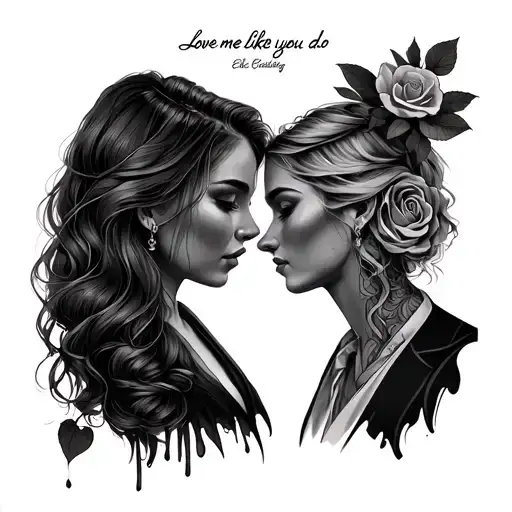 couples tattoo that incorporates the song love me like you do by Ellie Goulding  tattoo design idea