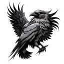 Celtic raven tattoo design idea
