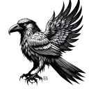 Celtic raven tattoo design idea