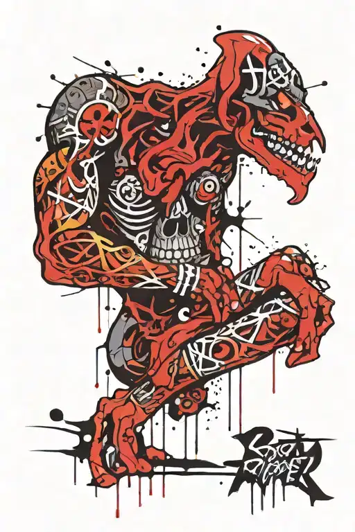 grim ripper and weighing ⚖️  tattoo design idea