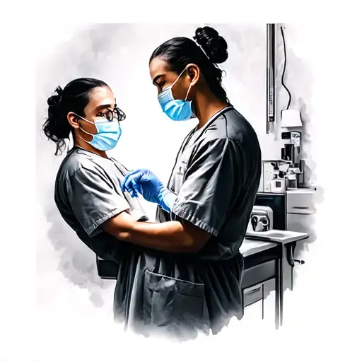 Christian bolivian surgeon operating tattoo design idea