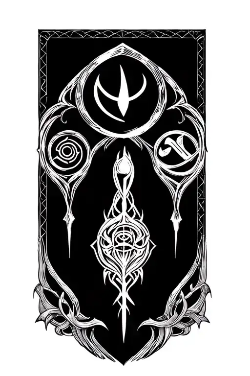 stoic symbols hidden within tattoo design idea