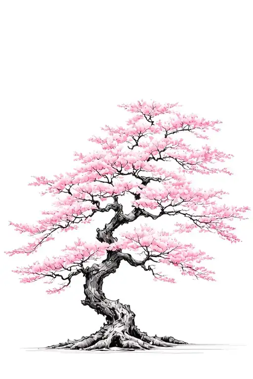 a sakura tree tattoo design idea