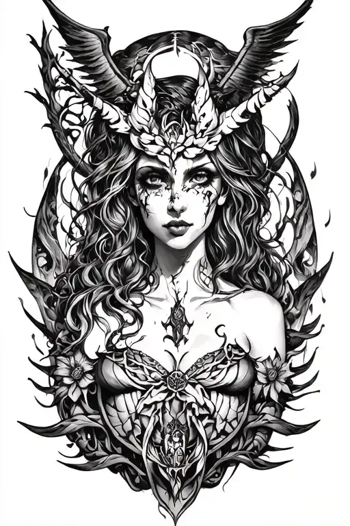 lilith diablo iv tattoo design idea