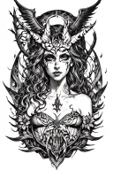 lilith diablo iv tattoo design idea