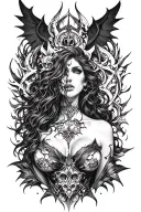 lilith diablo iv tattoo design idea