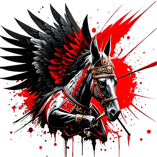 Winged hussar tattoo design idea