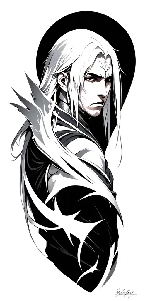 sephiroth final fantasy 7 tattoo design idea