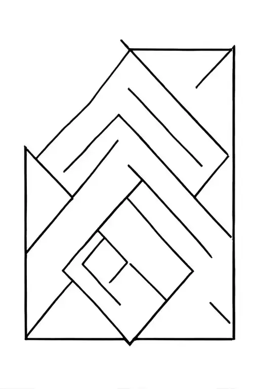 geometric shapes fine line for 3 siblings tattoo design idea