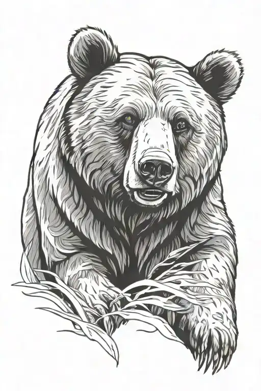 grizzly bear tattoo design idea