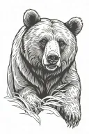 grizzly bear tattoo design idea