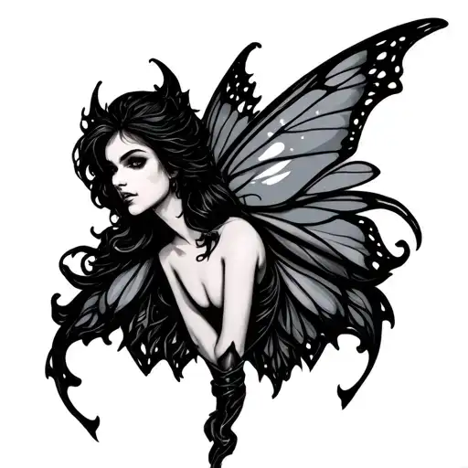 Evil Fairy tattoo design idea