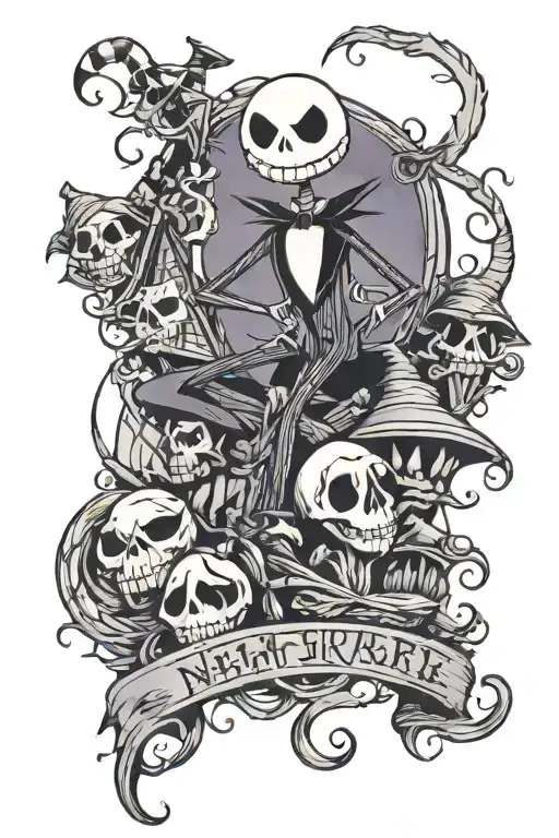nightmare before Christmas tattoo design idea