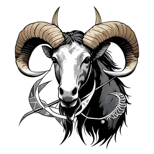 Aries with Sagittarius and cancer  tattoo design idea