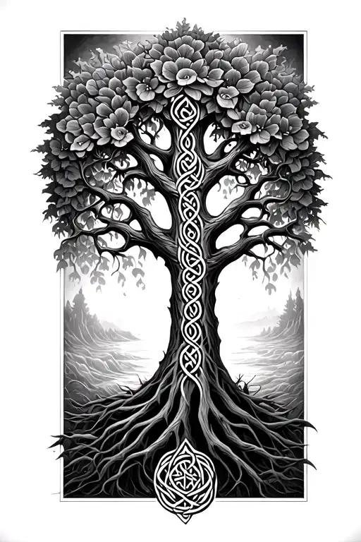 Celtic Life Tree tattoo design idea