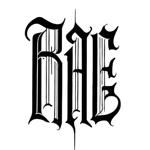 the word Rare written in old English font tattoo design idea