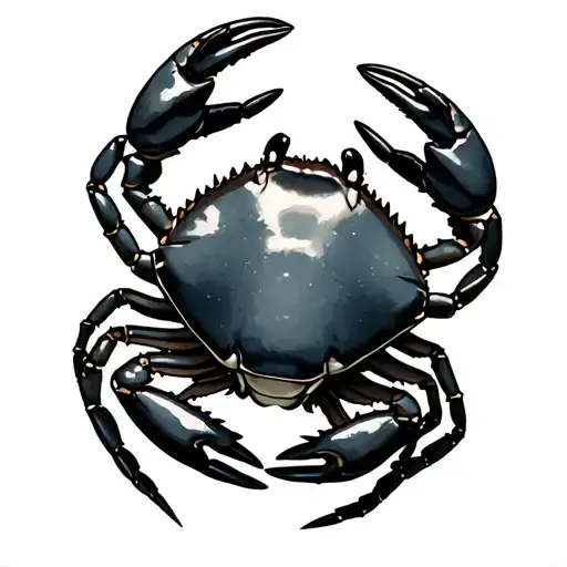 top down view of a crab tattoo design idea