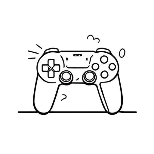 A minimalist design that represents the love of gaming, food, and cooking  tattoo design idea