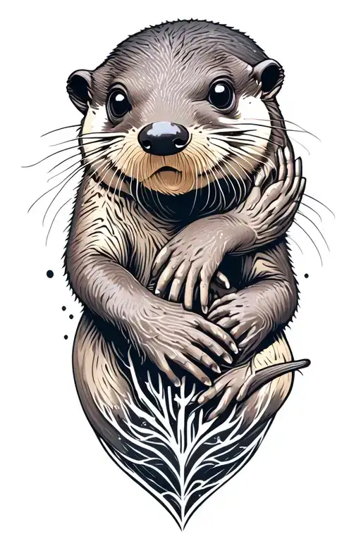 otter tattoo design idea