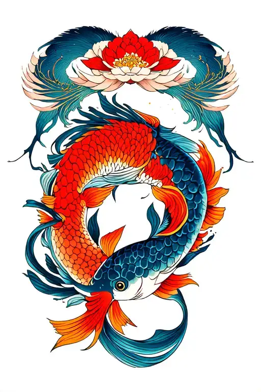 pisces Sagittarius love tattoo design idea