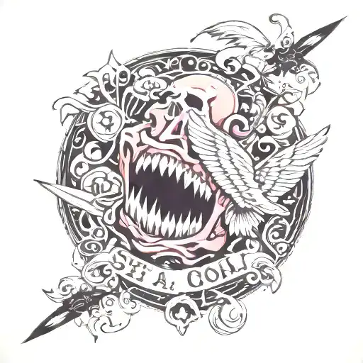 set a goal, keep quiet. On the way to the goal, keep quiet. Achieved this goal, keep quiet. tattoo design idea