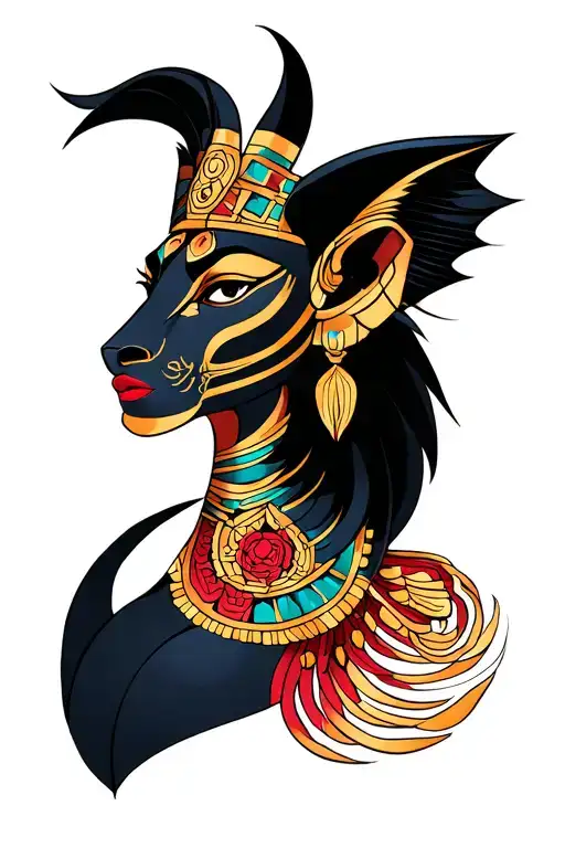 Sekhmet tattoo design idea