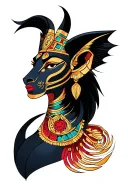 Sekhmet tattoo design idea