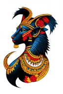 Sekhmet tattoo design idea