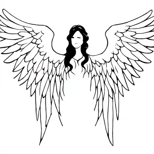 Angel with broken wings tattoo design idea