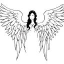Angel with broken wings tattoo design idea