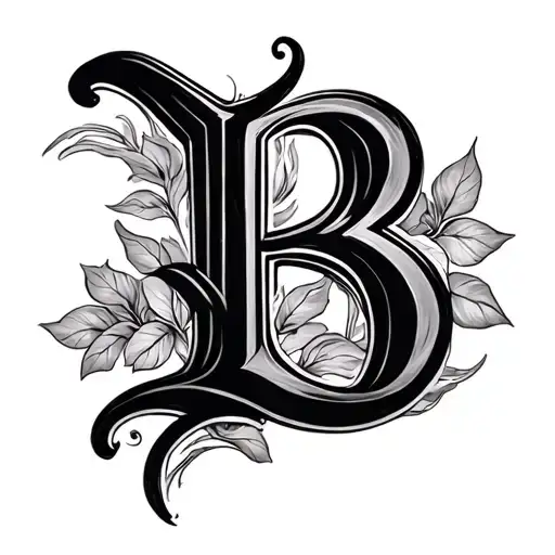 Cursive B tattoo design idea